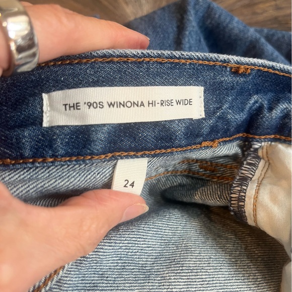 Aritzia Denim Forum The 90’s Winona High-Rise Wide Leg Jeans Sz 24 100% Cotton - Picture 6 of 16